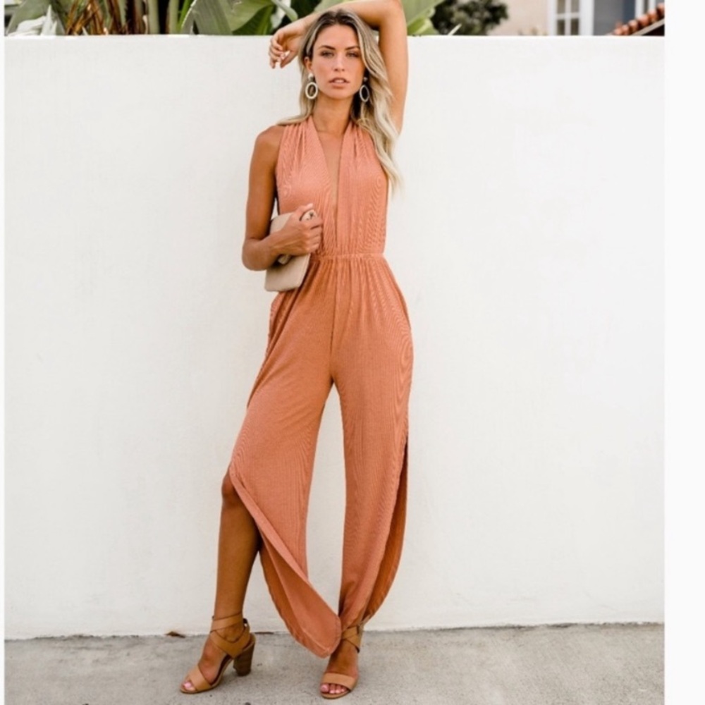 RUST SEXY JUMPSUIT - Picture 4 of 13